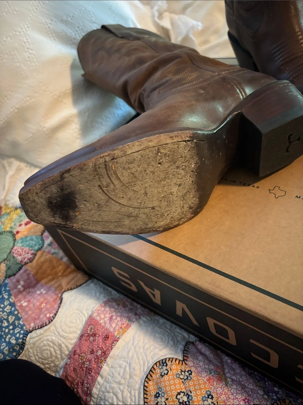 Tecovas The Annie Cafe Goat Leather Western Cowgirl Boots - Picture 2 of 16